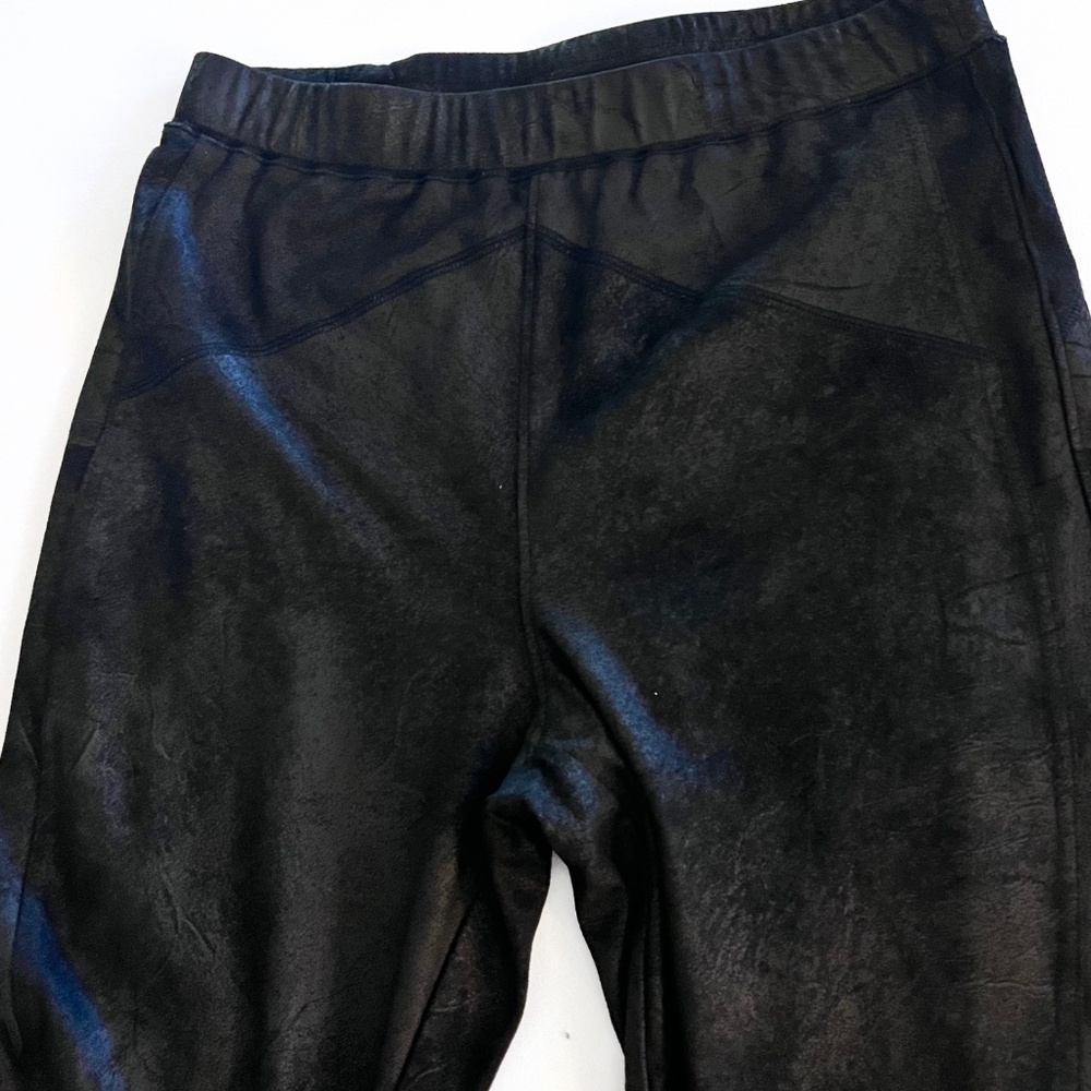 Free People Midnight Vegan Suede Skinny Pants Black Medium Moto Indie Sleaze - Picture 4 of 7